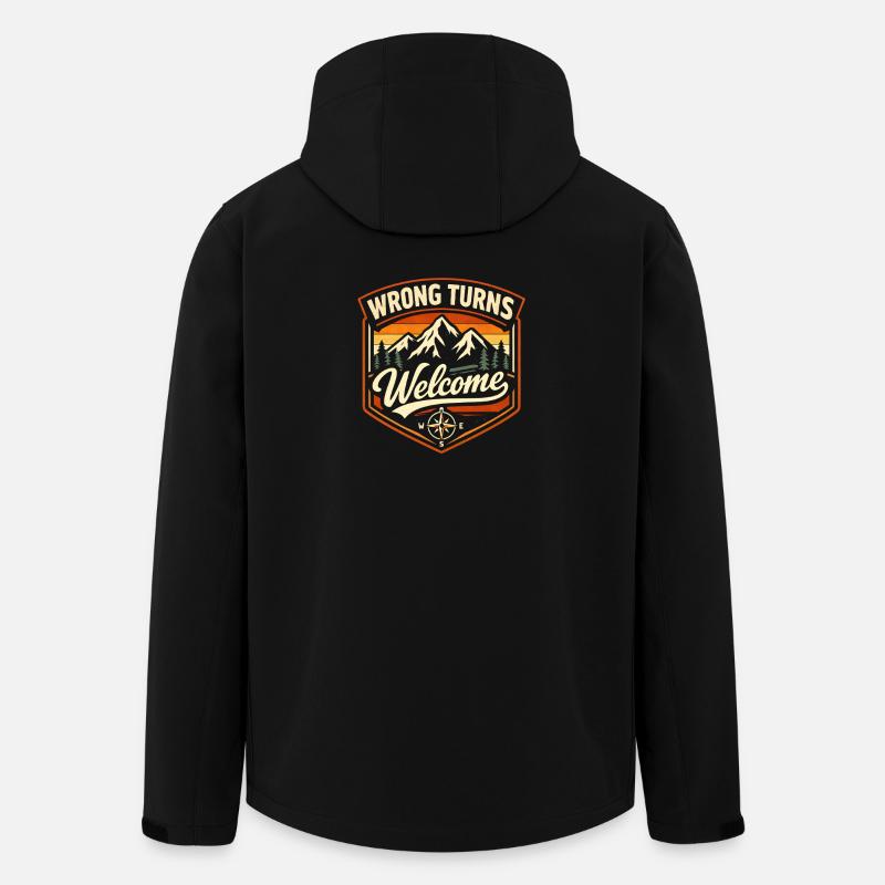 Wrong turn welcome | Adventure - Men’s Recycled Softshell Jacket by Stanley/Stella - black