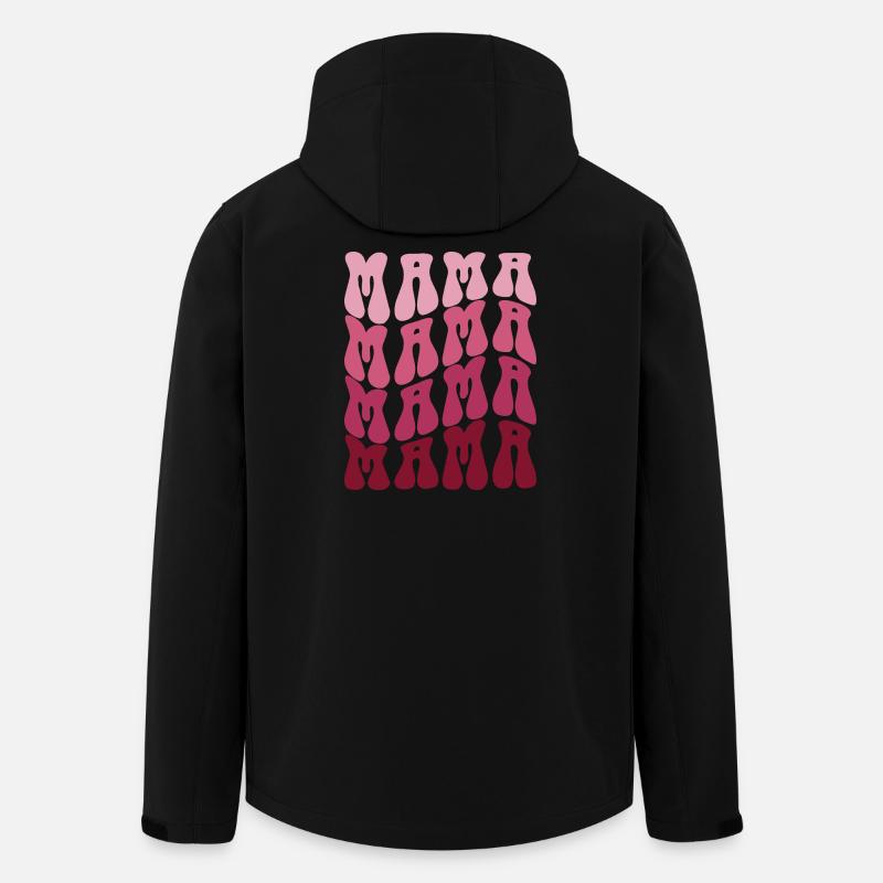 Mama Muster im Pink Gradient - Recycelte Männer Softshell-Jacke von Stanley/Stella - Schwarz
