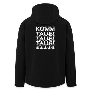 Taubenzüchter Spruch Lustig Taubenflüsterer - Recycelte Männer Softshell-Jacke von Stanley/Stella - Schwarz - Hinten - AI Model Male 185 light (185cm)