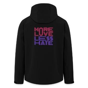 Plus d’amour, moins de haine - Veste softshell homme en polyester recyclé Stanley/Stella - noir - Dos - AI Model Male 185 light (185cm)