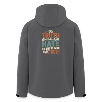  Vintage The Truth Sounds Like Hate To Those Who - Recycelte Männer Softshell-Jacke von Stanley/Stella - Schwarz - Hinten - AI Model Male 185 light (185cm)