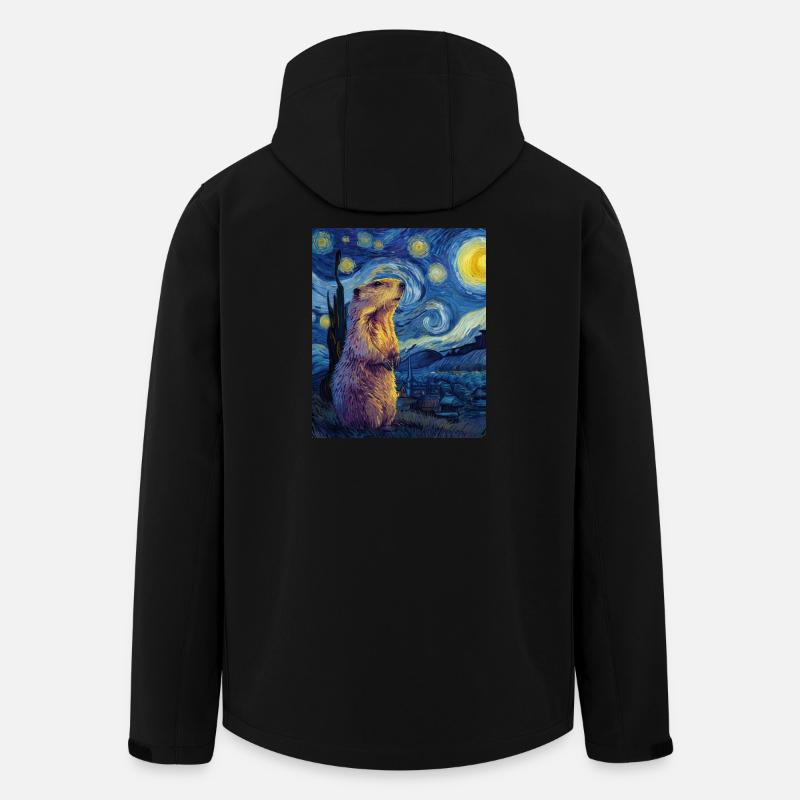 Murmeltier - Recycelte Männer Softshell-Jacke von Stanley/Stella - Schwarz