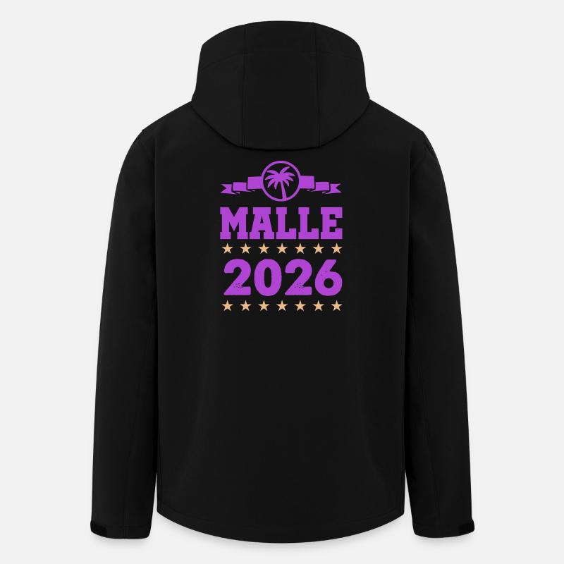 Malle 2026 Logo - Veste softshell homme en polyester recyclé Stanley/Stella - noir