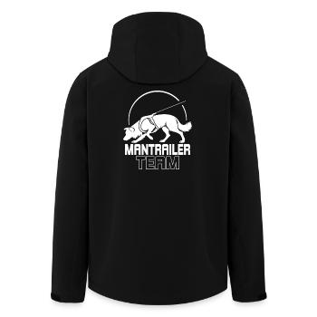 Border Collie Mantrailer Team Hundesport Hunde - Recycelte Männer Softshell-Jacke von Stanley/Stella - Schwarz - Hinten - AI Model Male 185 light (185cm)