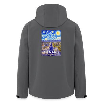 Sternennacht in Oxnard, Kalifornien - Recycelte Männer Softshell-Jacke von Stanley/Stella - Schwarz - Hinten - AI Model Male 185 light (185cm)