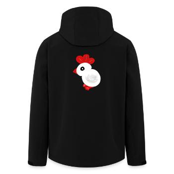 Poulet poussin poulet poulet Enfants de Pâques bébé - Veste softshell homme en polyester recyclé Stanley/Stella - noir - Dos - AI Model Male 185 light (185cm)