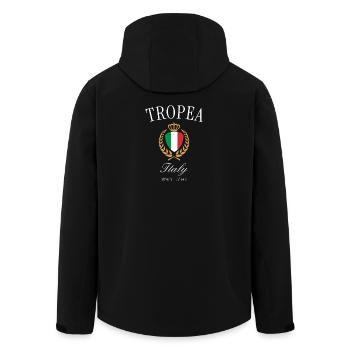 Tropea Italien Wappen Krone – Reise Souvenir - Recycelte Männer Softshell-Jacke von Stanley/Stella - Schwarz - Hinten - AI Model Male 185 light (185cm)