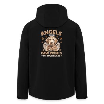 Goldendoodle Dog Breed - Men’s Recycled Softshell Jacket by Stanley/Stella - black - Back - AI Model Male 185 light (185cm)