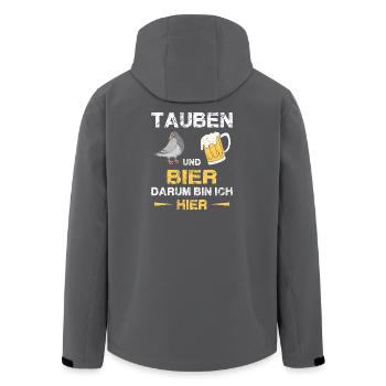 Taubenzüchter Taube Taubenzucht Spruch Brieftaube - Recycelte Männer Softshell-Jacke von Stanley/Stella - Schwarz - Hinten - AI Model Male 185 light (185cm)