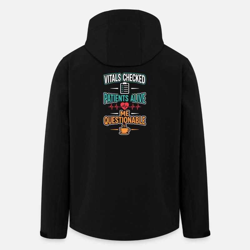 Infirmière de nuit, fatiguée - Veste softshell homme en polyester recyclé Stanley/Stella - noir