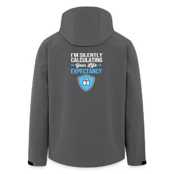 Insurance - Men’s Recycled Softshell Jacket by Stanley/Stella - black - Back - AI Model Male 185 light (185cm)