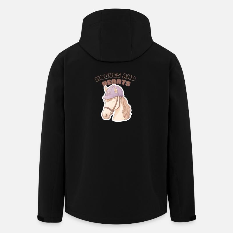 Sabots et Cœurs Amoureux des chevaux - Veste softshell homme en polyester recyclé Stanley/Stella - noir