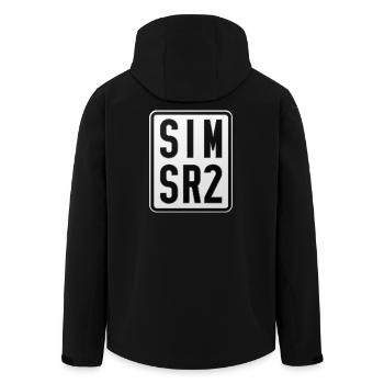 Plaque d’immatriculation du cyclomoteur Simson SR2 - Veste softshell homme en polyester recyclé Stanley/Stella - noir - Dos - AI Model Male 185 light (185cm)
