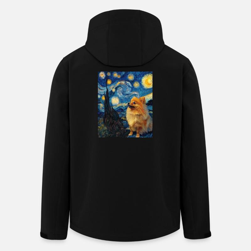 Zwergspitz Spitz Pomeranian - Recycelte Männer Softshell-Jacke von Stanley/Stella - Schwarz