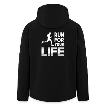 Marathonien : Coureurs de marathon : Cadeaux de course pour votre vie - Veste softshell homme en polyester recyclé Stanley/Stella - noir - Dos - AI Model Male 185 light (185cm)