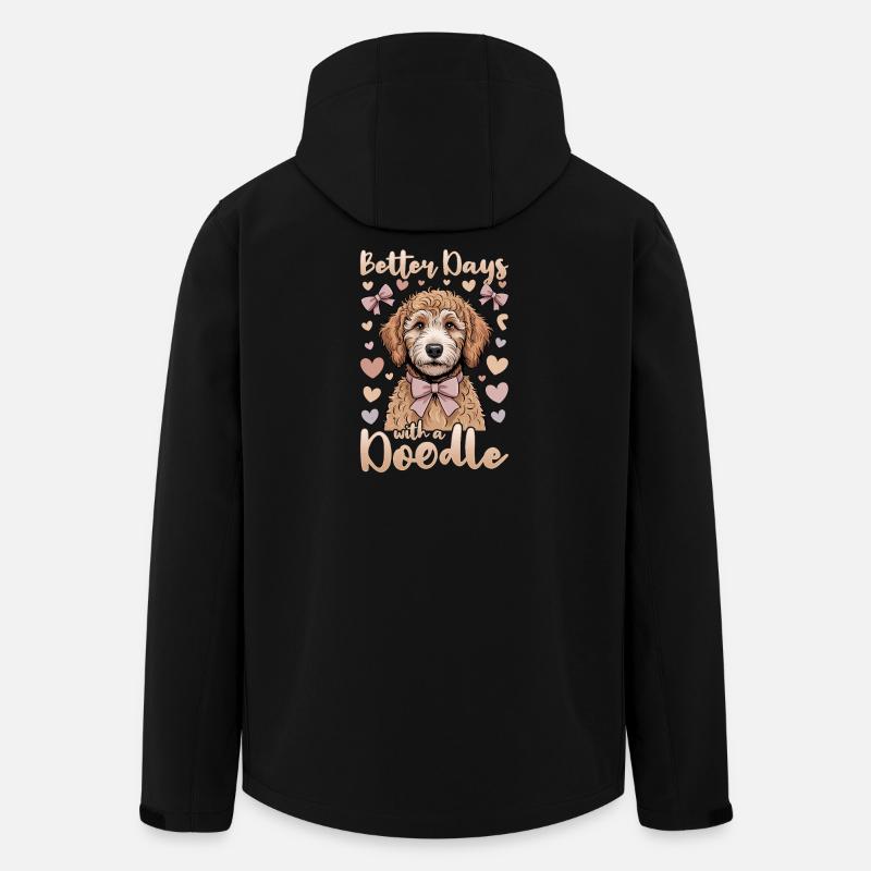 Goldendoodle Dog Breed - Men’s Recycled Softshell Jacket by Stanley/Stella - black