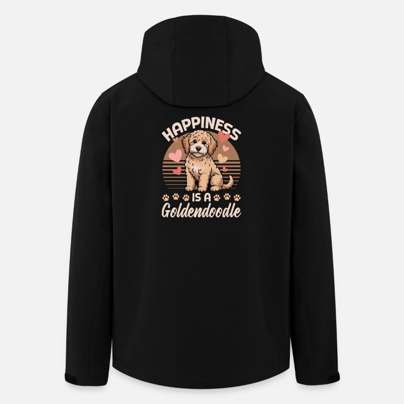 Goldendoodle Dog Breed - Men’s Recycled Softshell Jacket by Stanley/Stella - black