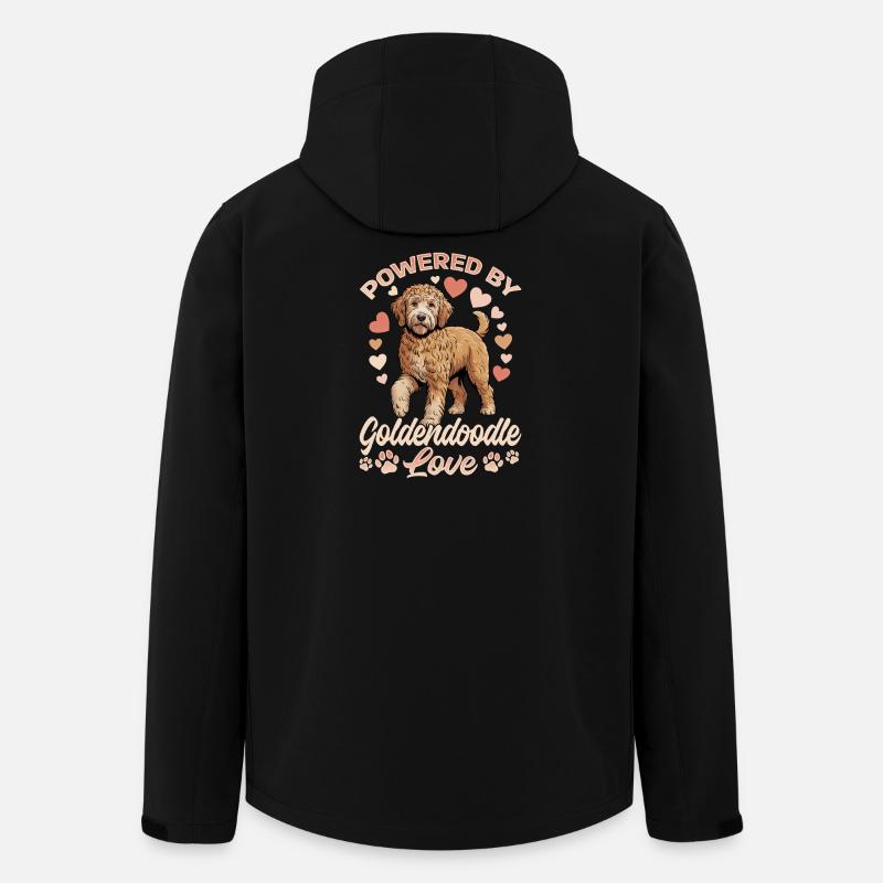 Goldendoodle Dog Breed - Men’s Recycled Softshell Jacket by Stanley/Stella - black