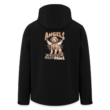 Goldendoodle Dog Breed - Men’s Recycled Softshell Jacket by Stanley/Stella - black - Back - AI Model Male 185 light (185cm)