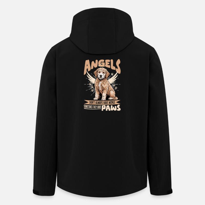 Race de chien Goldendoodle - Veste softshell homme en polyester recyclé Stanley/Stella - noir