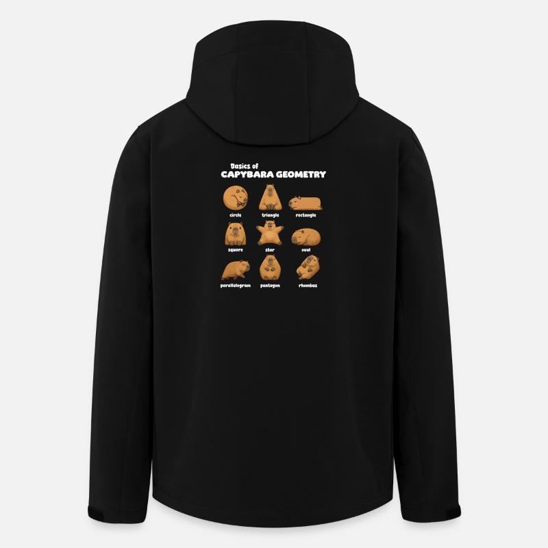 Basics of Capybara Geometry Funnier - Men’s Recycled Softshell Jacket by Stanley/Stella - black