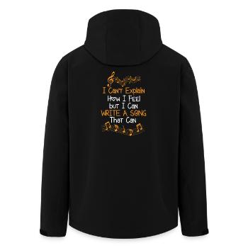 Chanteur Professeur de musique Chorale de chanteurs de musique - Veste softshell homme en polyester recyclé Stanley/Stella - noir - Dos - AI Model Male 185 light (185cm)
