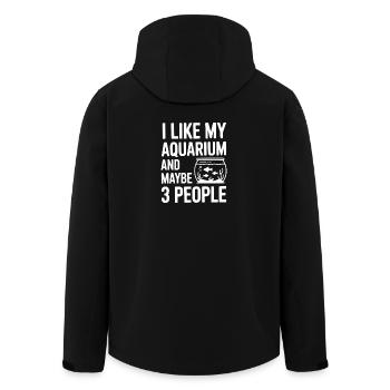 J’aime mon aquarium et peut-être trois personnes - Veste softshell homme en polyester recyclé Stanley/Stella - noir - Dos - AI Model Male 185 light (185cm)
