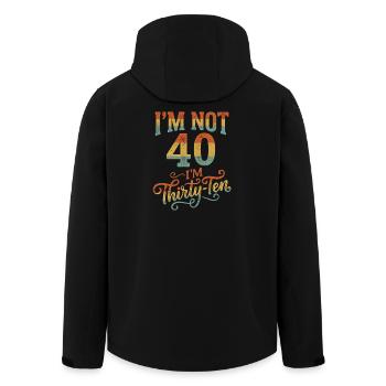 Ich Bin Nicht 40, Ich Habe 30. Geburtstag - Recycelte Männer Softshell-Jacke von Stanley/Stella - Schwarz - Hinten - AI Model Male 185 light (185cm)