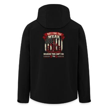 Pas pour le faible rude pétrolier - Veste softshell homme en polyester recyclé Stanley/Stella - noir - Dos - AI Model Male 185 light (185cm)