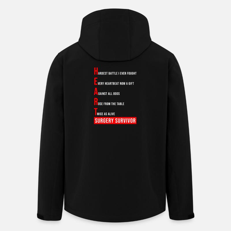 I Survived Open Heart Surgery - Men’s Recycled Softshell Jacket by Stanley/Stella - black