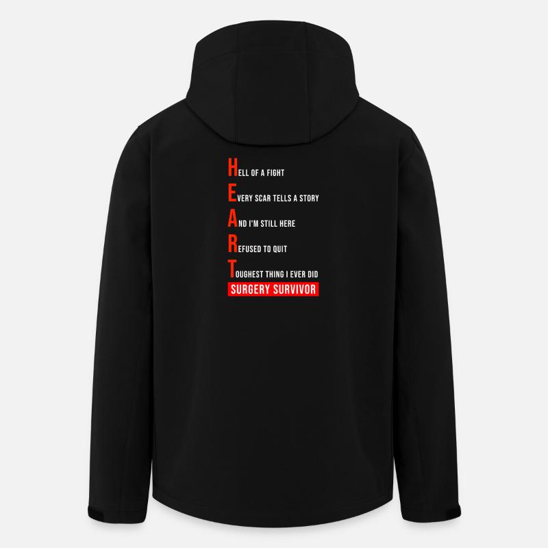 I Survived Open Heart Surgery - Men’s Recycled Softshell Jacket by Stanley/Stella - black