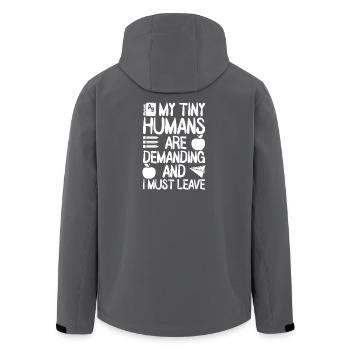 Preschool Teacher Human Are Demanding Daycare - Men’s Recycled Softshell Jacket by Stanley/Stella - black - Back - AI Model Male 185 light (185cm)