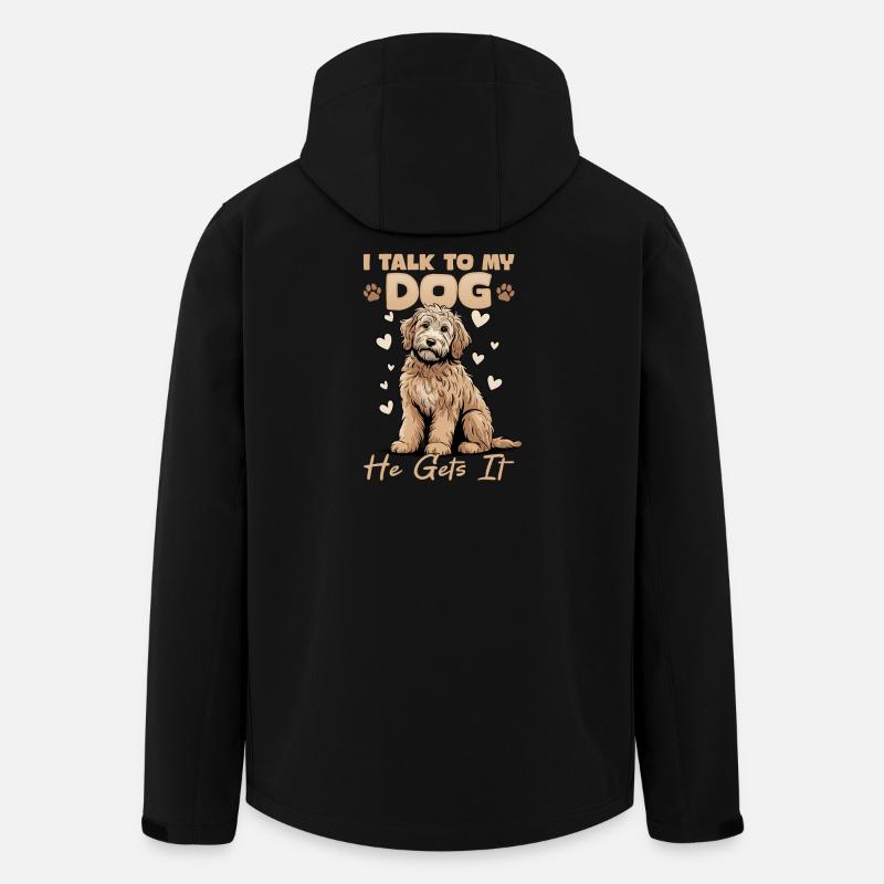 Goldendoodle Dog Breed - Men’s Recycled Softshell Jacket by Stanley/Stella - black