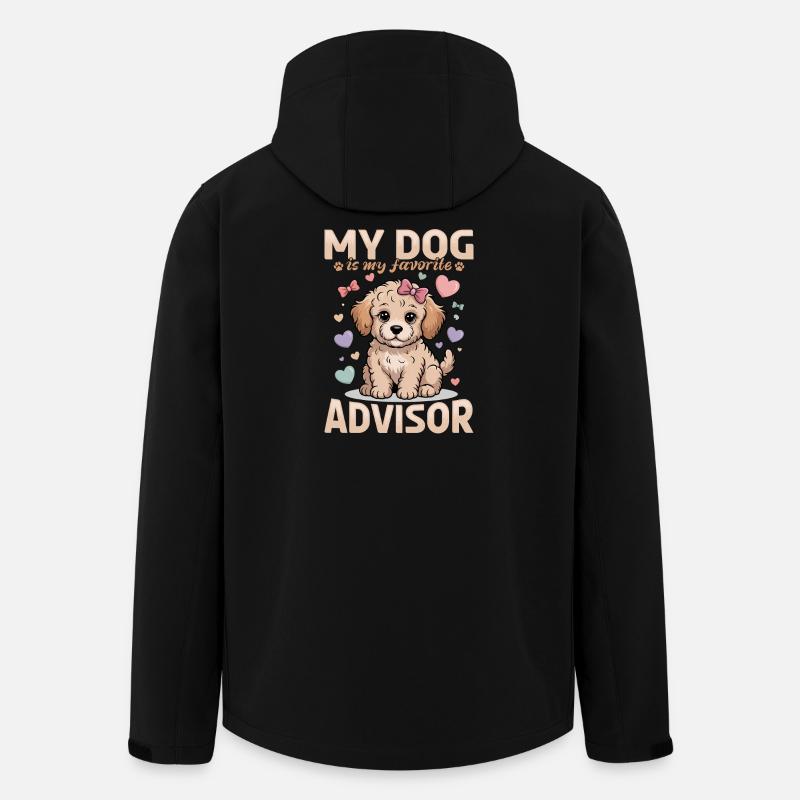 Race de chien Goldendoodle - Veste softshell homme en polyester recyclé Stanley/Stella - noir