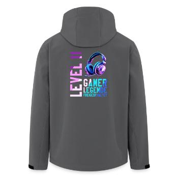 11. Geburtstag Junge Mädchen Gaming Level 11 Jahre - Recycelte Männer Softshell-Jacke von Stanley/Stella - Schwarz - Hinten - AI Model Male 185 light (185cm)