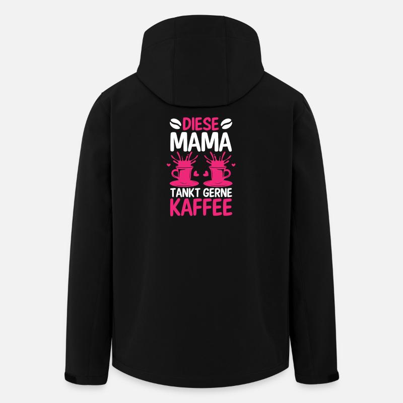 Kaffee Kaffeeliebhaber Mutter Mama - Recycelte Männer Softshell-Jacke von Stanley/Stella - Schwarz