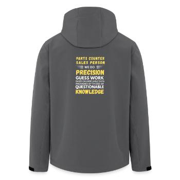 Commercial de pièces : nous faisons de la précision - Veste softshell homme en polyester recyclé Stanley/Stella - charbon - Dos - AI Model Male 185 light (185cm)