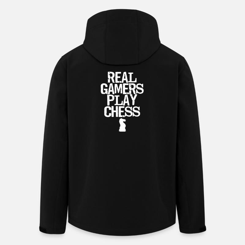 Real Gamers Play Chess - Men’s Recycled Softshell Jacket by Stanley/Stella - black