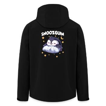 Penguin Snoozguin Pajama Late Riser Morning Grouch - Men’s Recycled Softshell Jacket by Stanley/Stella - black - Back - AI Model Male 185 light (185cm)