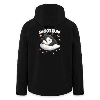 Snoozguin Penguin Sleepyheads Late Riser - Men’s Recycled Softshell Jacket by Stanley/Stella - black - Back - AI Model Male 185 light (185cm)