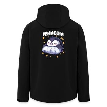 Penguin Pennguin Pajama Late Riser Morning Grouch - Men’s Recycled Softshell Jacket by Stanley/Stella - black - Back - AI Model Male 185 light (185cm)