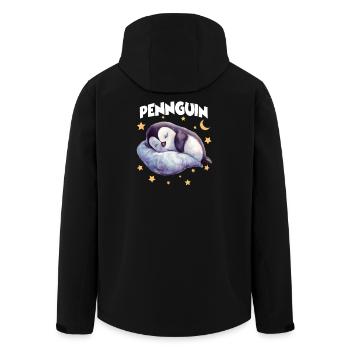 PennguinPenguin Pajamas Pennguin Late Riser - Men’s Recycled Softshell Jacket by Stanley/Stella - black - Back - AI Model Male 185 light (185cm)