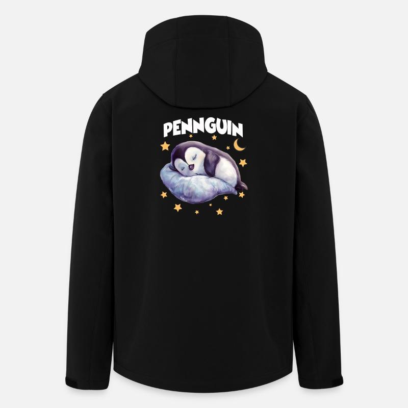 PennguinPenguin Pajamas Pennguin Late Riser - Men’s Recycled Softshell Jacket by Stanley/Stella - black