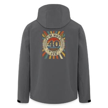 Ich Bin Nicht 40, Ich Habe 30. Geburtstag - Recycelte Männer Softshell-Jacke von Stanley/Stella - Schwarz - Hinten - AI Model Male 185 light (185cm)