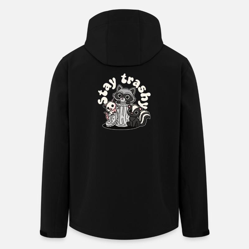 Reste Raton laveur Opossum Skunk - Veste softshell homme en polyester recyclé Stanley/Stella - noir