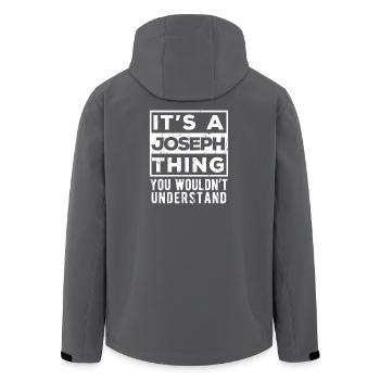 It’s A Joseph Thing You Wouldn’t Understand - Men’s Recycled Softshell Jacket by Stanley/Stella - black - Back - AI Model Male 185 light (185cm)