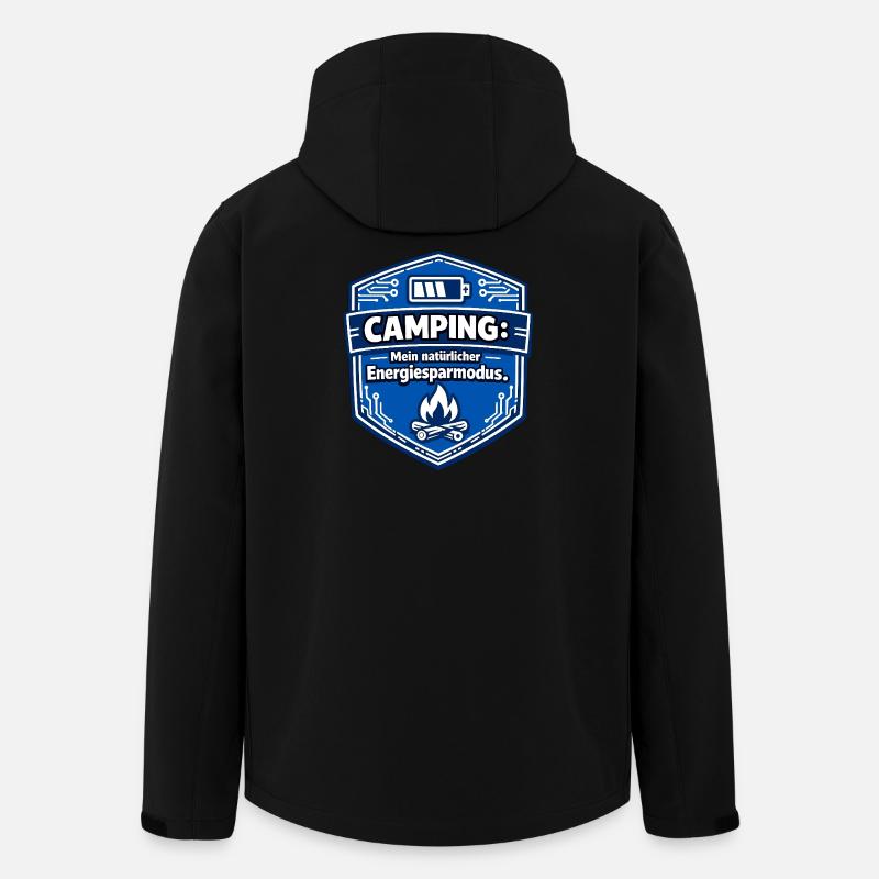 Camping Energiesparmodus - Recycelte Männer Softshell-Jacke von Stanley/Stella - Schwarz