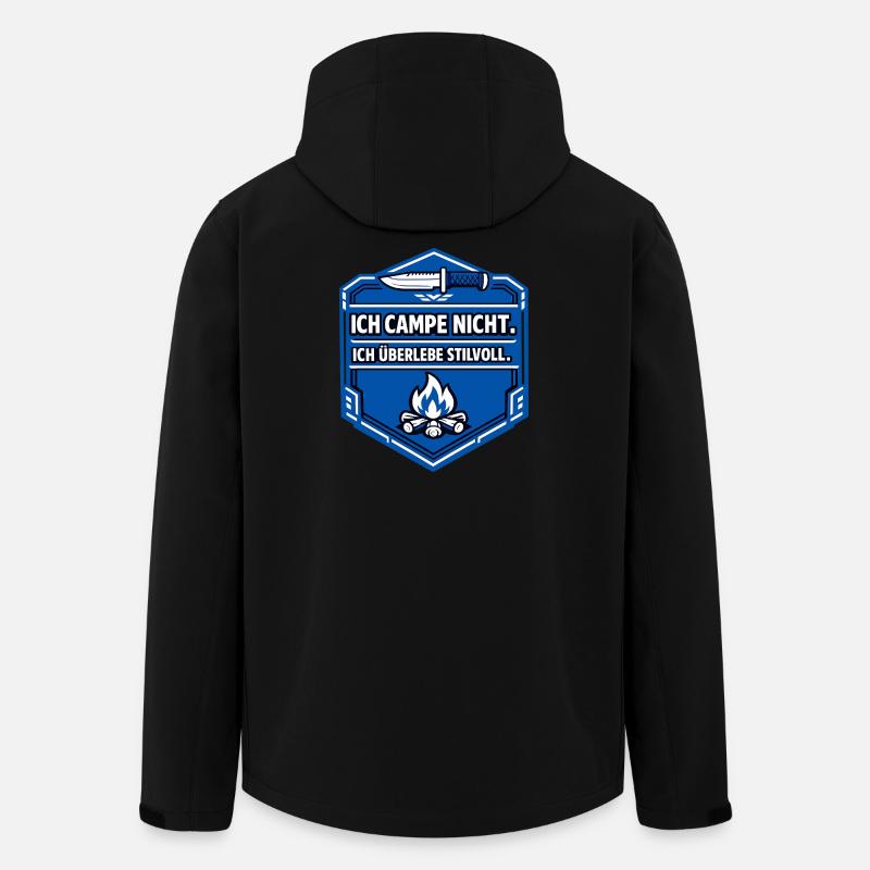I just like camping - Men’s Recycled Softshell Jacket by Stanley/Stella - black