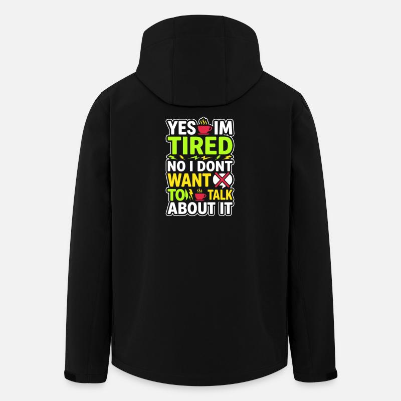 Infirmière de nuit, fatiguée - Veste softshell homme en polyester recyclé Stanley/Stella - noir