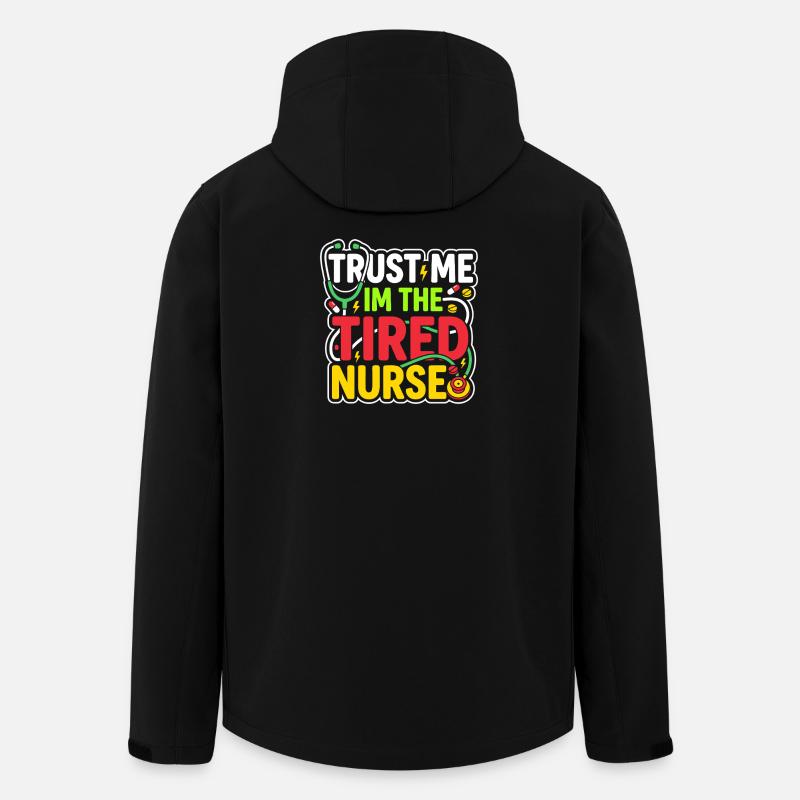 Infirmière de nuit, fatiguée - Veste softshell homme en polyester recyclé Stanley/Stella - noir